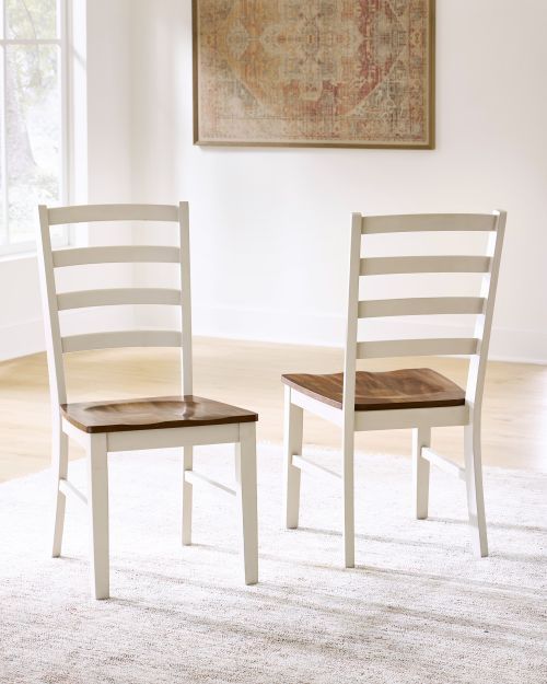 Signature Design by Ashley® Jendanton Antique White/Brown Dining Side Chair-1