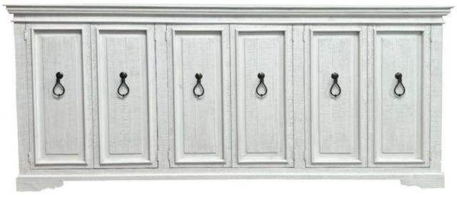 Million Dollar Rustic Frosted White Narrow Media Console-0