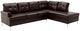 Mazin Furniture Barrington 2-Piece Brown Right-Arm Facing Sofa Sectional and Chaise-0