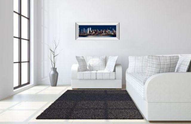 Classy Art New York At Night XI By James Mcloughlin Mirror Framed Wall Art-3