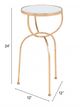 Zuo® Modern Hera Mirror Top Side Table with Gold Base-4