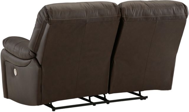 Signature Design by Ashley® Leesworth Dark Brown Power Reclining Loveseat-3