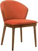 Armen Living Juno 2-Piece Orange/Walnut Dining Side Chair Set-2