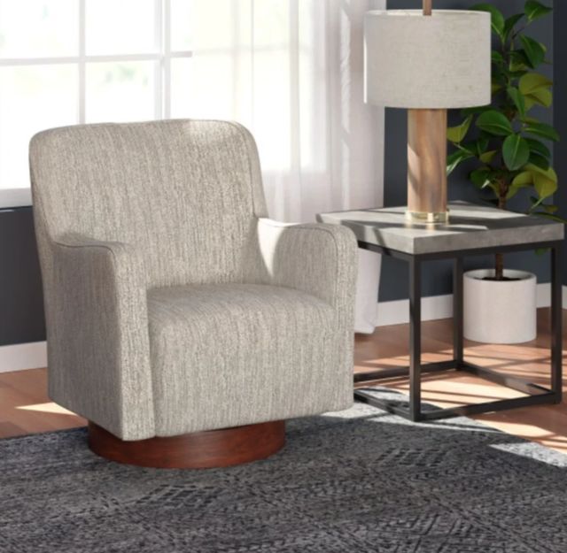Emerald Home Clara Speckled Tan Swivel Chair-1