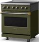 Viking® 5 Series 30" Martini Pro Style Electric Range with Brushed Brass Trim-2
