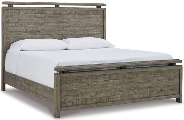 Signature Design by Ashley® Brennagan 5-Piece Gray Queen Panel Bed Set-1