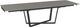 Amisco Customizable Charlie 112" Rectangular Extendable Table with 0.5" Taupe Glass Top and 2 Leaves-1