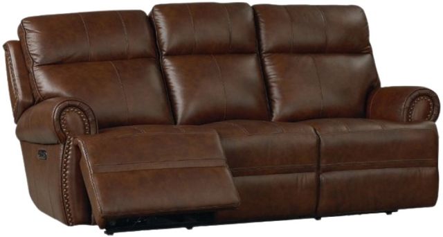 Bassett® Furniture Club Level Claremont Kobe Leather Power Reclining Sofa-1
