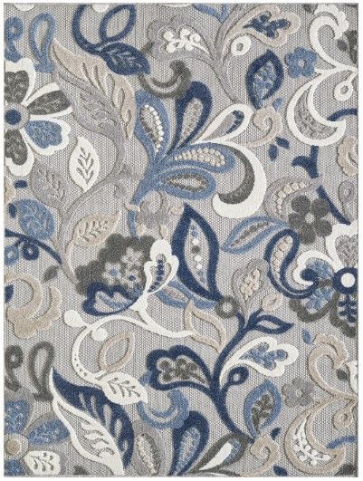 KAS Rugs Calla Blue/Gray Leila 5'x7' Area Rug-0
