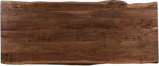 Moe's Home Collection Bent Smoked Counter Height Dining Table with Black Metal Trestle Base-2