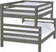 Crate Designs™ Furniture Graphite Full XL/Queen Tall Ladder End Bunk Bed-0