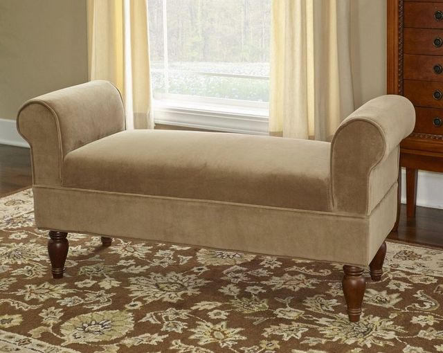 Linon Lillian Coffee Accent Bench-4