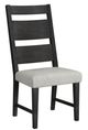 Elements International Jemma Beige/Dark Espresso Dining Side Chair-0