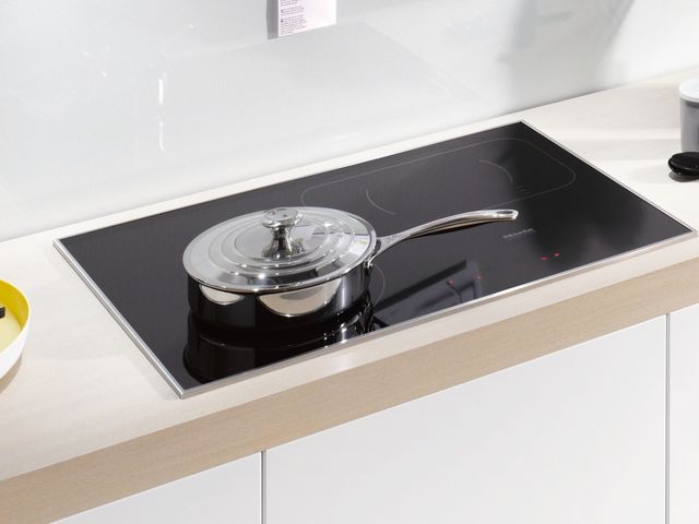 Close-up of Miele cooktop technology