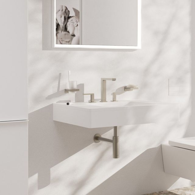 Hansgrohe Tecturis E Brushed Nickel Widespread Faucet 5.9"-1
