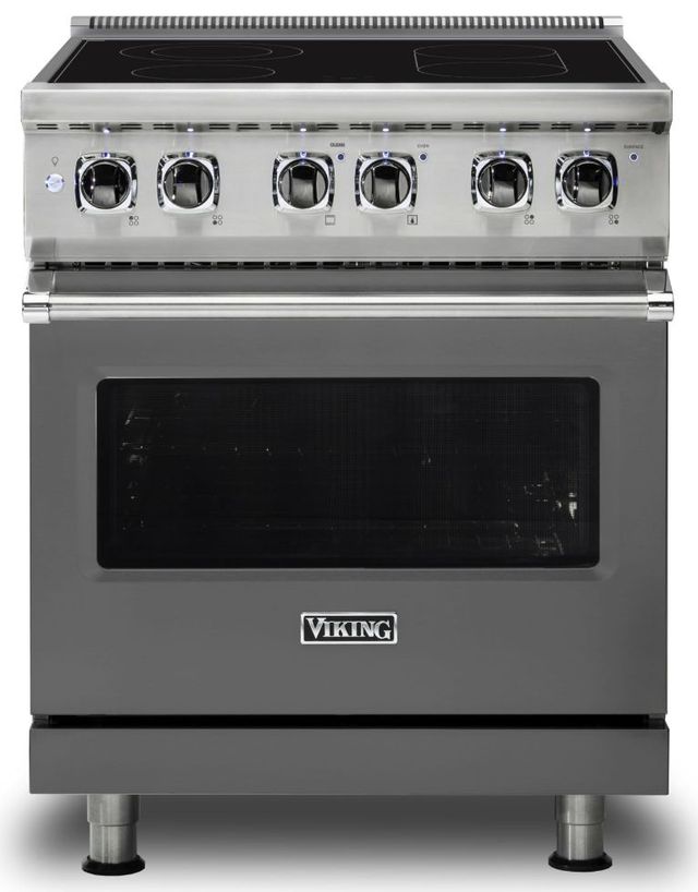 Viking® 5 Series 30" Damascus Gray Pro Style Electric Range-0