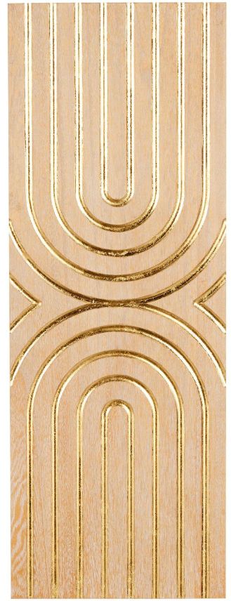 Deco Marche Light Brown 43" Geometric Panel Wall Decor-0