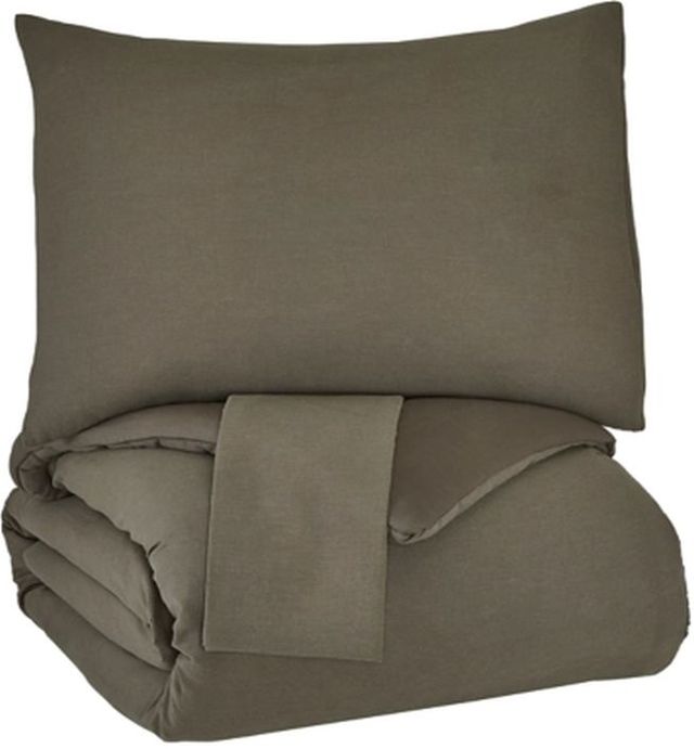 Signature Design by Ashley® Eilena Dark Taupe King Comforter Set-0
