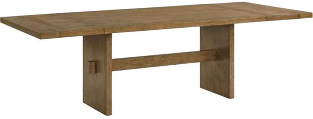 Riverside Furniture Bozeman Toasted Almond Trestle Dining Table-0