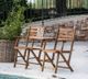 A & B Home Brown Folding Attached Chairs and Table-1