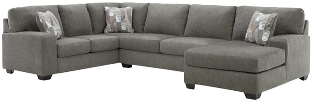 Signature Design by Ashley® Clarington 3-Piece Graystone Right Arm Facing Full Sleeper Sectional and Chaise-0