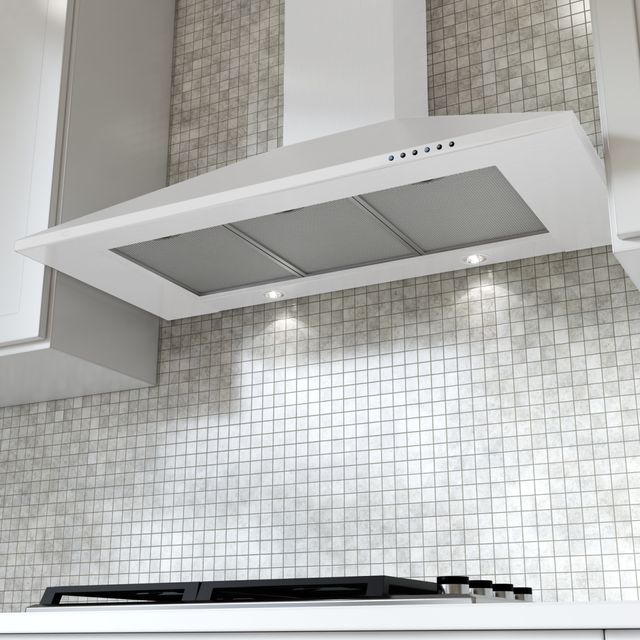 XO Fabriano Collection 36" White Wall Mounted Range Hood -3