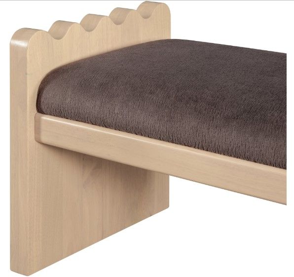 Meridian Furniture Sonia Brown/Natural Bench-3