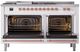 Ilve® Nostalgie II Series 60" White Pro Style Dual Fuel Range-1