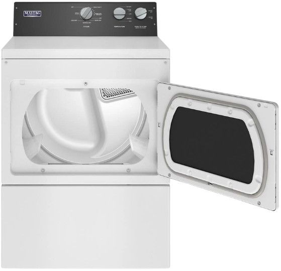Maytag® 7.4 Cu. Ft. White Electric Commercial-Grade Front Load Dryer-1