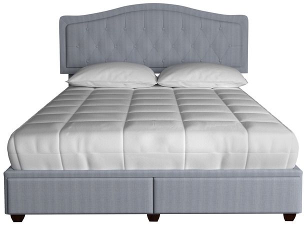 Bernards Elise Grey King Upholstered Bed with Storage-2