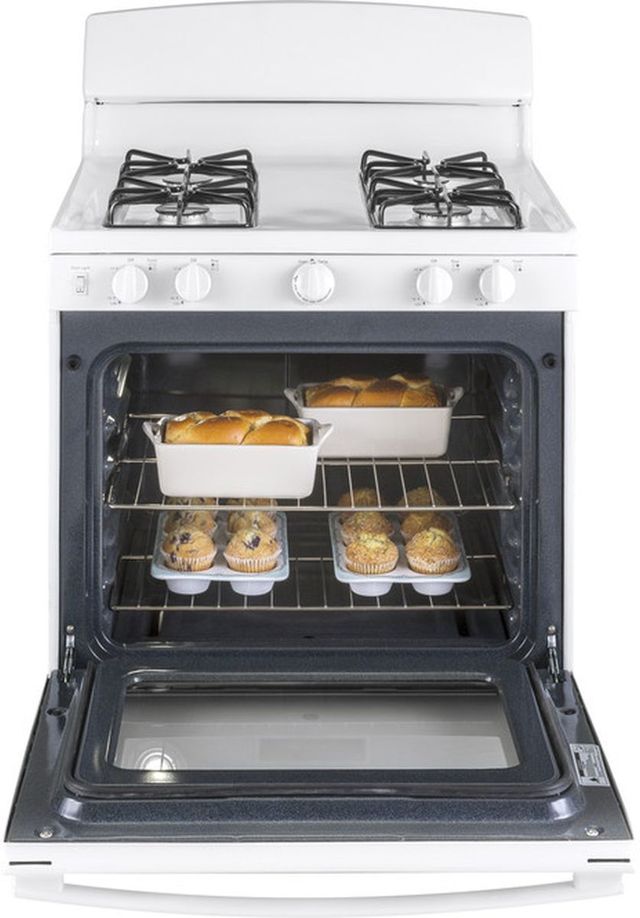 GE® 30" White Freestanding Gas Range-2