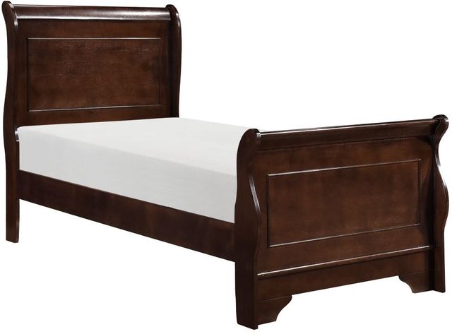 Homelegance® Abbeville Dark Cherry Twin Sleigh Bed-0