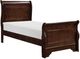 Homelegance® Abbeville Dark Cherry Twin Sleigh Bed-0