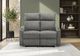 Monarch Specialties Inc. Dark Grey 50" Small Upholstered Manual 2-Seater Reclining Loveseat-1