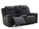 Onyx Power Leather Loveseat-3