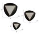 Sagebrook Home Dayton 3-Piece Black/White Triangle Wall Decor Set-2