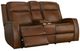 Flexsteel® Mustang Rust Power Reclining Loveseat with Console and Power Headrests-2