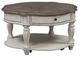 Liberty Furniture Magnolia Weathered Bark Cocktail Table with Antique White Base-0