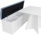 Linon Nancy 3-Piece Blue/White Square Table Nook Set-4
