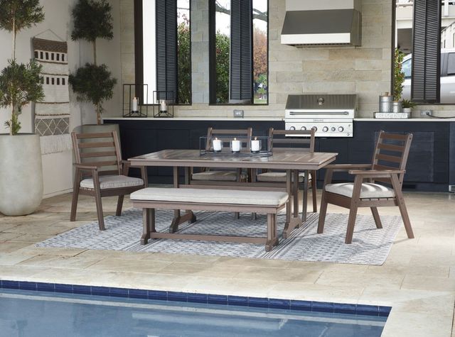 Signature Design by Ashley® Emmeline Brown Outdoor Dining Table-3