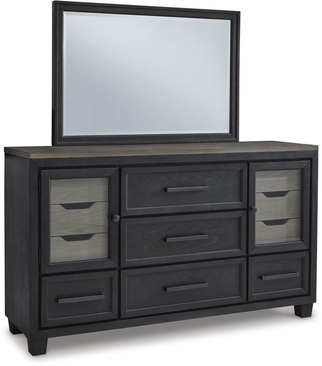 Signature Design by Ashley® Foyland Black/Brown Dresser-2