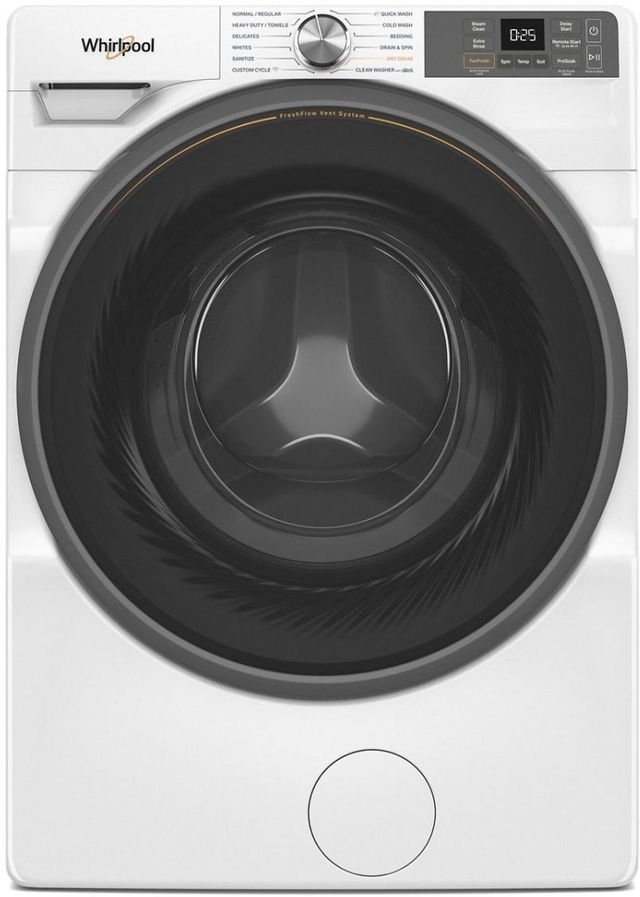 Whirlpool® White Front Load Washer & Electric Dryer Laundry Pair-1
