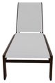 Telescope Casual Kendall Abalone/Kona Aluminum/Fabric Outdoor Sling Stacking Armless Lay-Flat Chaise-1