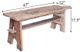 A & B Home Light Brown Rustic Garden Bench-4