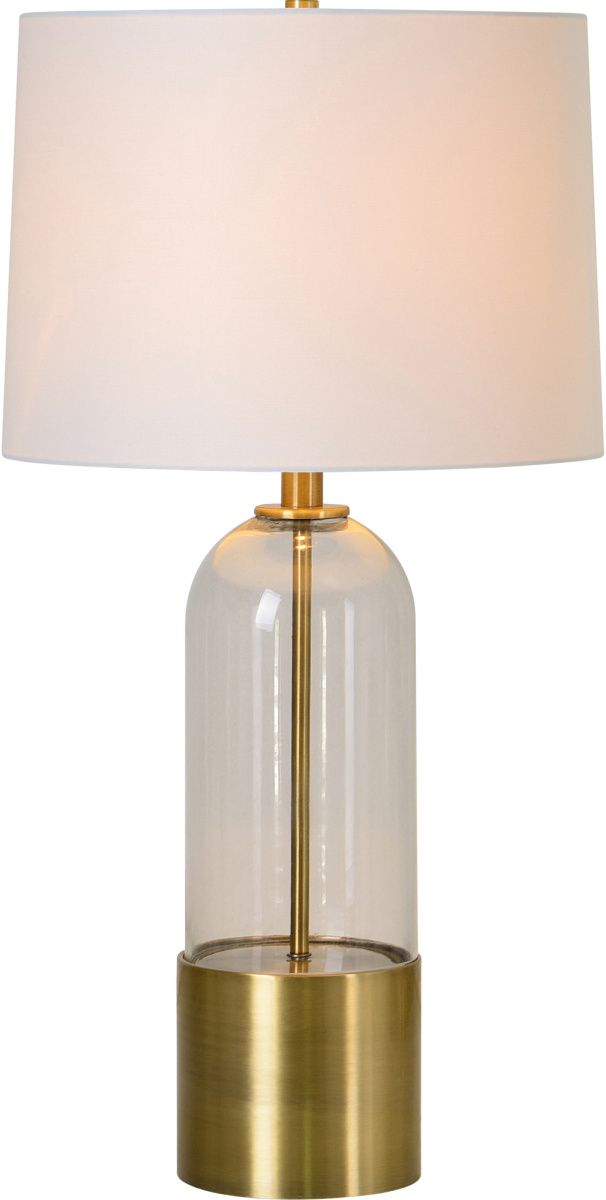 Renwil® Theodore 2-Piece Antique Brass/Clear/Off-White Table Lamp Set-2