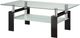 Coaster® Dyer Black Tempered Glass Coffee Table with Shelf-0