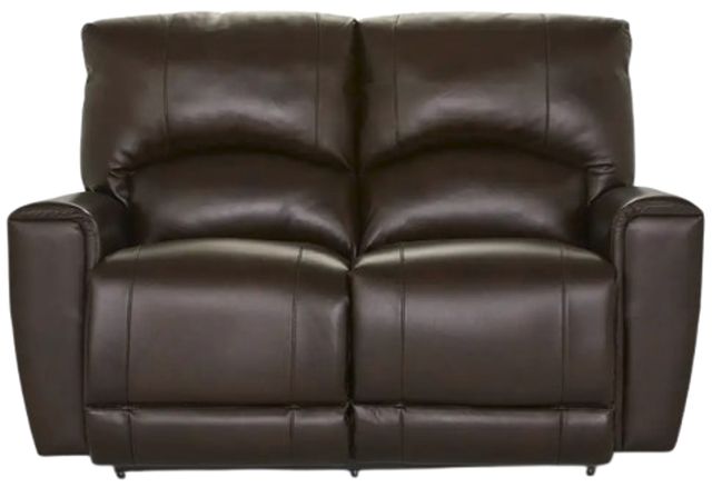 La-Z-Boy® Cassian Dark Chocolate Leather Manual Reclining Loveseat-3