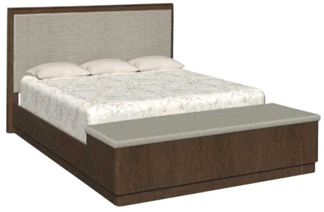 Country View Woodworking Customizable Rochelle King Upholstered Panel Bed-0