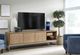 Modus Furniture One Bisque/Brushed Stainless Steel 84" TV Console-1