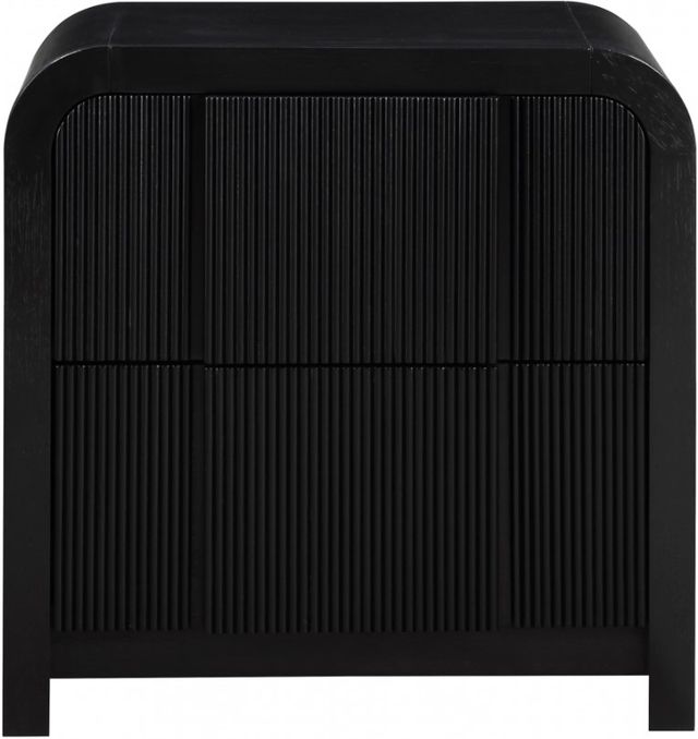 Meridian Furniture Fluted Black Nightstand-1